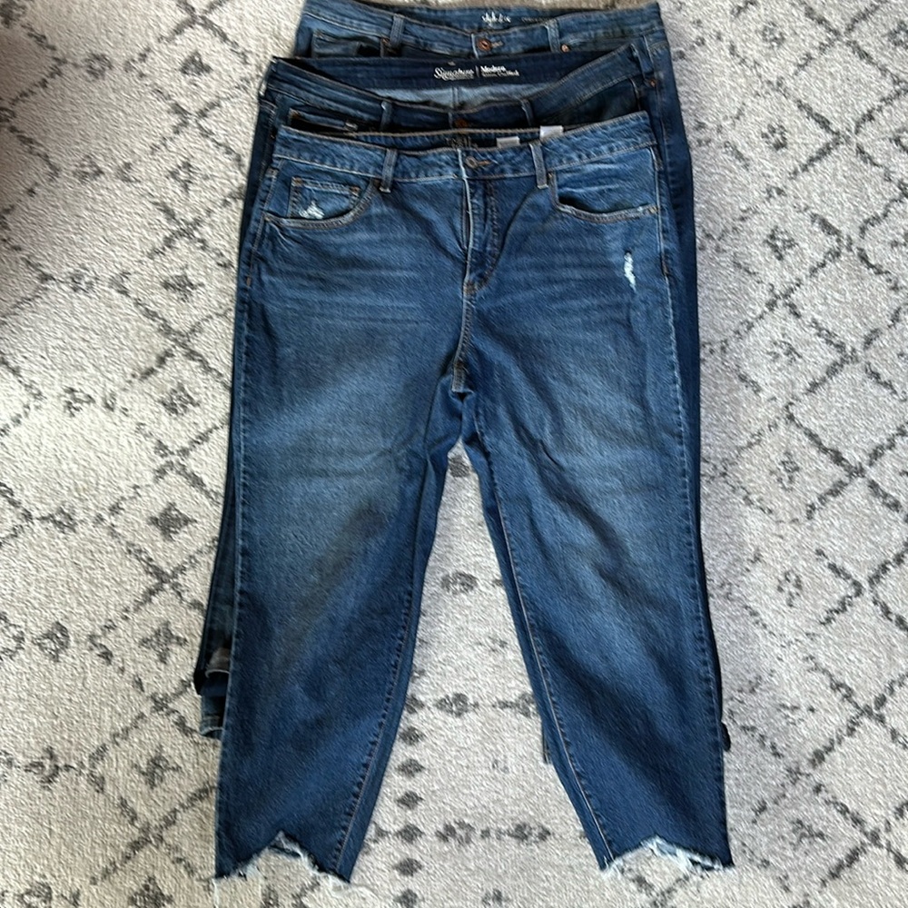 Lot of 3 Jean capri pants